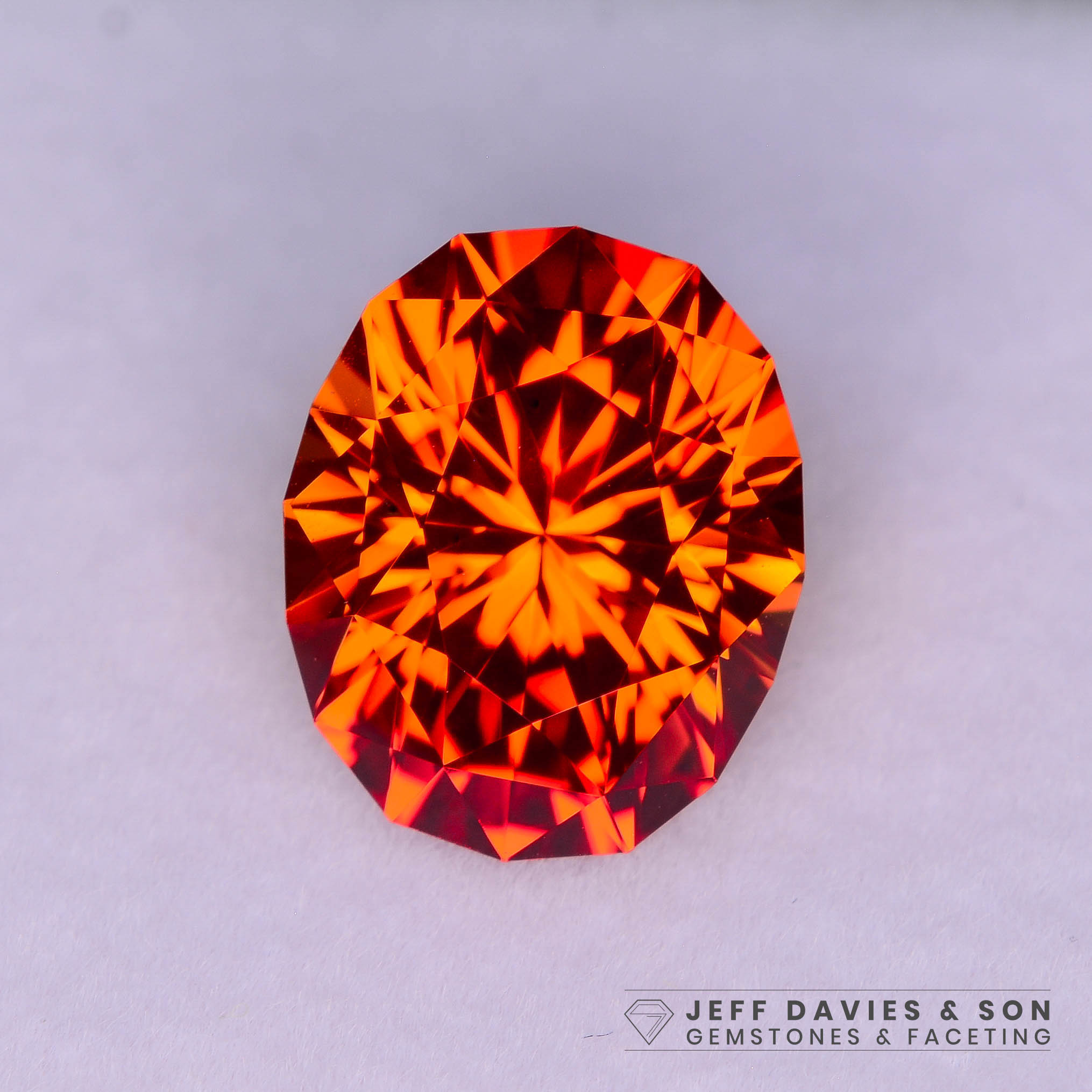 Lab Created Orange Sapphire Flame Fusion 7.03ct Jeff Davies & Son
