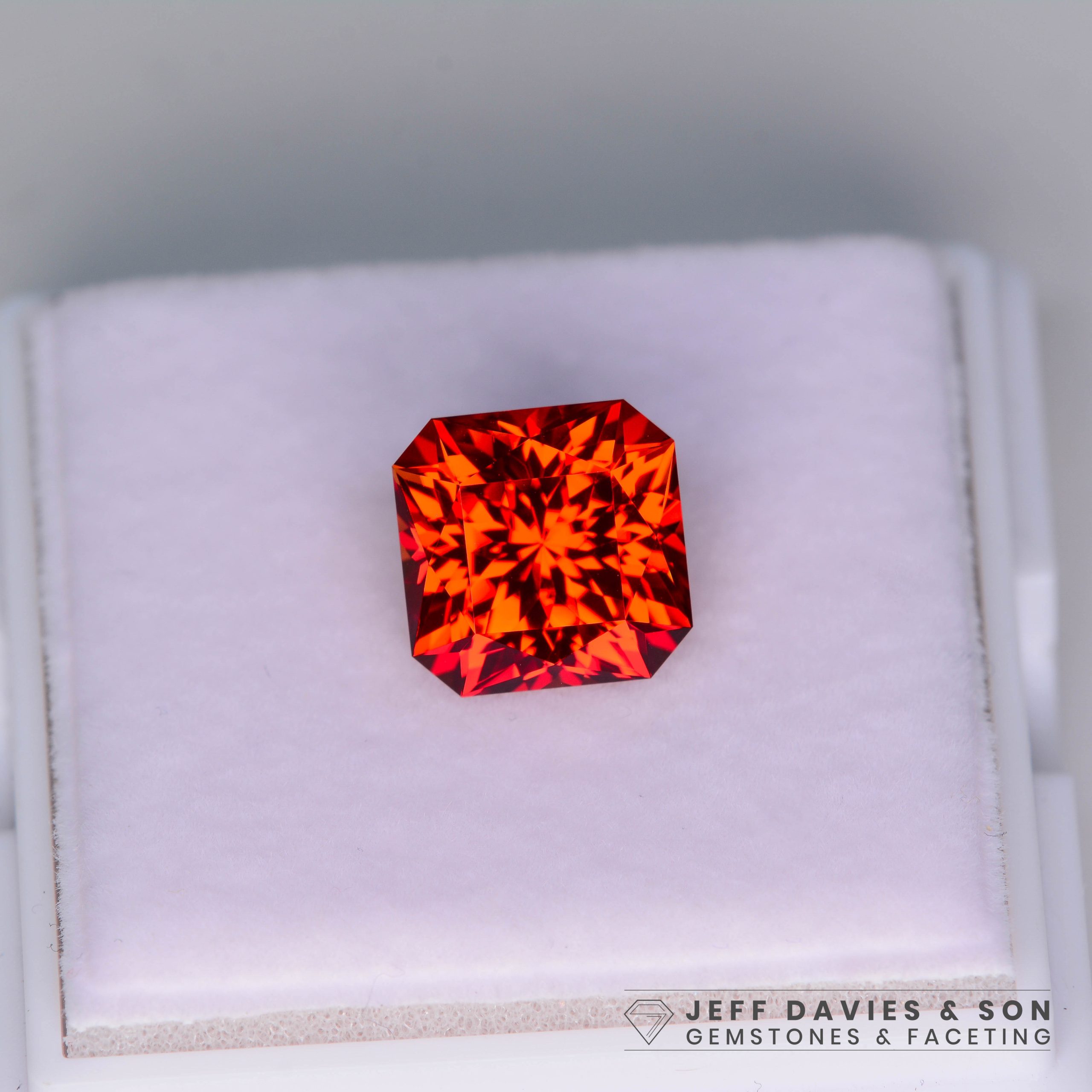 Lab Created Orange Sapphire Flame Fusion 8.87ct Jeff Davies & Son