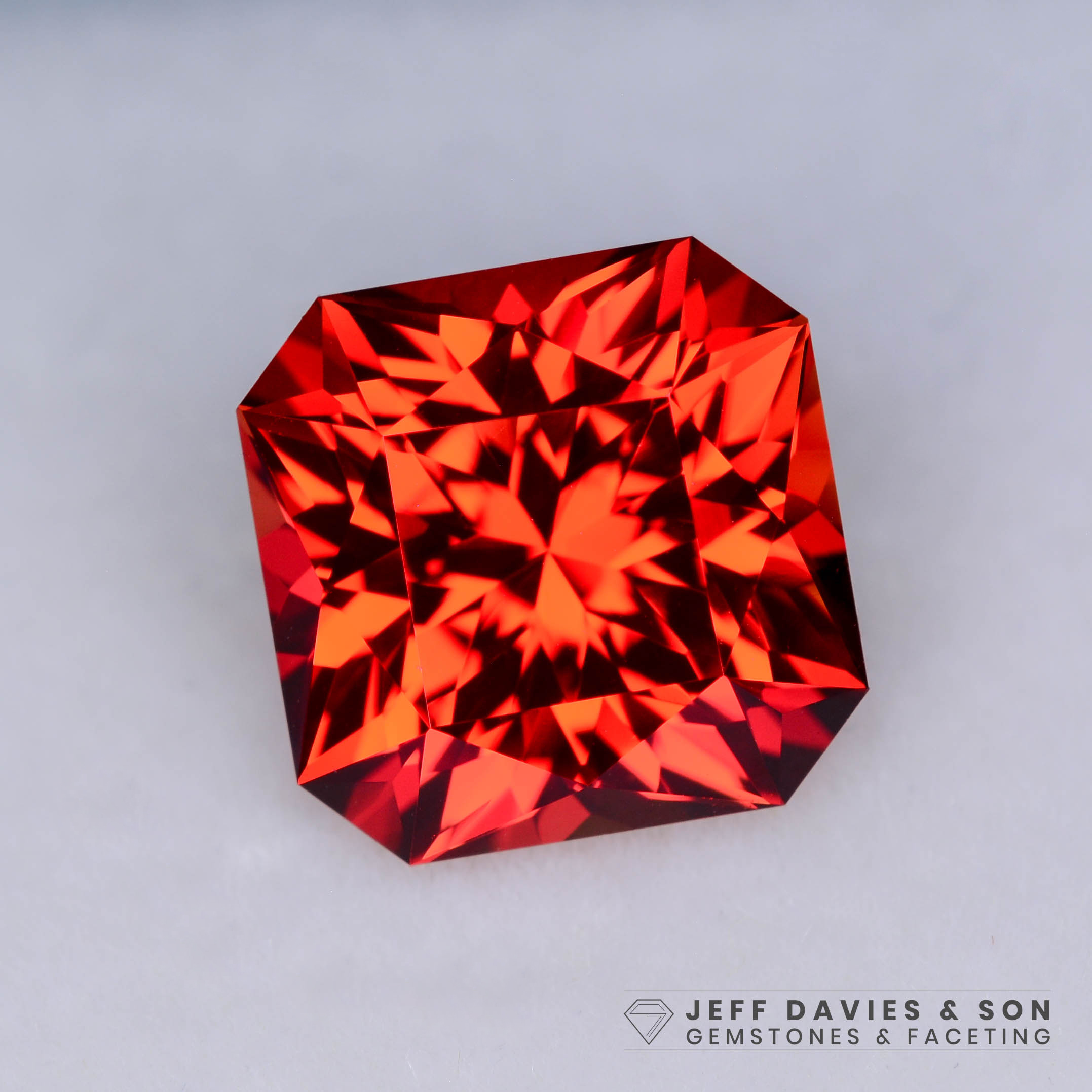 Lab Created Orange Sapphire Flame Fusion 9.14ct Jeff Davies & Son