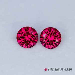 Lab Bright Red Ruby - 2.12tcw Pair