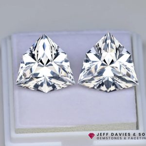 Lab White Sapphire - Bagdasarov HDSM - 38.86tcw Pair