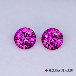 Lab Hot Pink Sapphire - 3.48tcw - 7mm - Matching Pair
