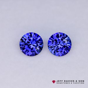 Lab Royal Blue Sapphire - Pulled Czochralski - 2.66tcw - 6.5 mm Pair