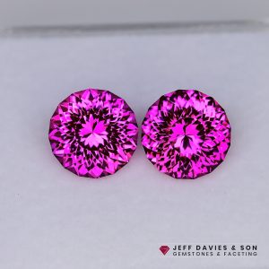 Lab Hot Pink Sapphire - 11.40tcw - 10.3mm - Matching Pair