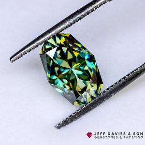 LAB Blue/Green Dichroic Moissanite  - 6.09ct