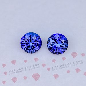Lab Grown Royal Blue Sapphire Pair  - Pulled Czochralski - 0.65tcw - 4 mm