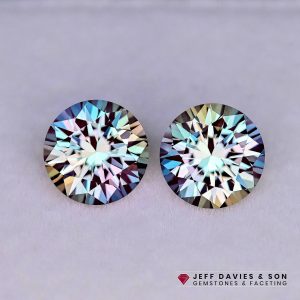 LAB Alexandrite - pulled Czochralski - 2.95tcw - 7mm MATCHING PAIR