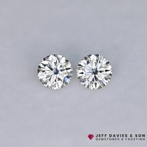 LAB White Moissanite  - 0.47tcw - 4mm pair